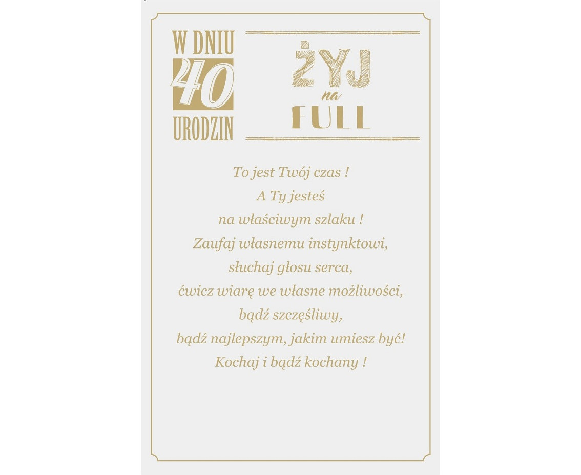 40th Birthday Card, Motorcycle, 13x20,5 cm